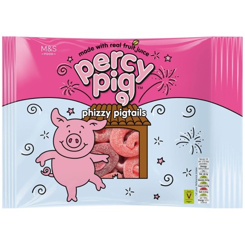 Przejdź do produktu Marks & Spencer Percy Pig Phizzy Pigtails LARGE 400g