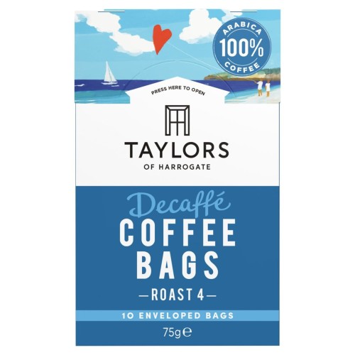 Przejdź do produktu Taylors Decaffe Coffee Bags 10 Envelopes per pack