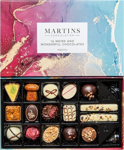 Przejdź do produktu Martin's Chocolatier Weird & Wonderful Collection, Luxury Handmade 16 Belgian Chocolates in 15 Assorted Flavours