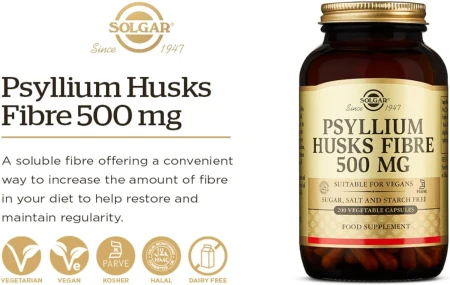 Solgar Psyllium Husks Fibre Vegetable Capsules 500mg 200 per pack 4.jpg