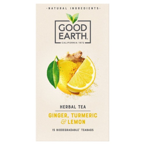 Przejdź do produktu Good Earth Herb Tea Lemon, Ginger & Turmeric 15 Teabags 