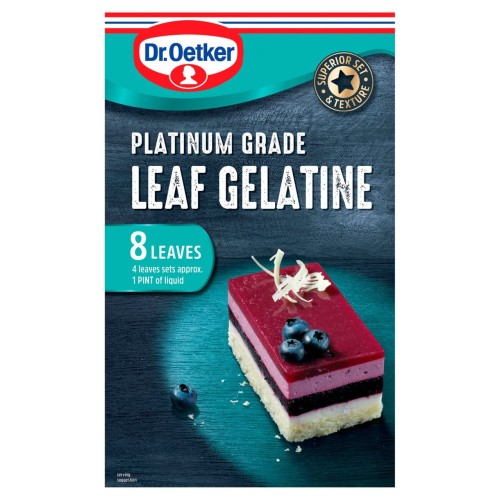 Przejdź do produktu Dr. Oetker Platinum Grade Leaf Gelatine 13g