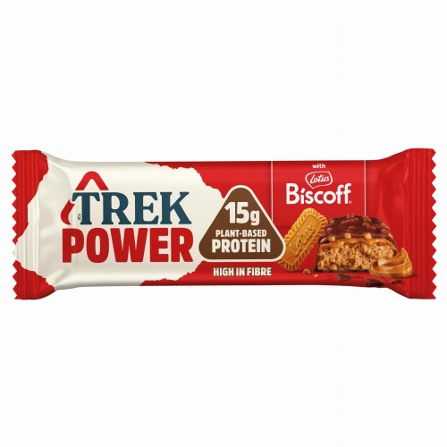 Przejdź do produktu Trek Power Biscoff 15g Protein High in Fibre Bar 55g