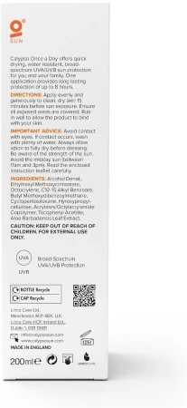 Calypso Once A Day Sun Protection Lotion SPF20  8 Hours Sun Protection  Non Greasy  Superior 4 Start UVA Rating 200ml  4.jpg