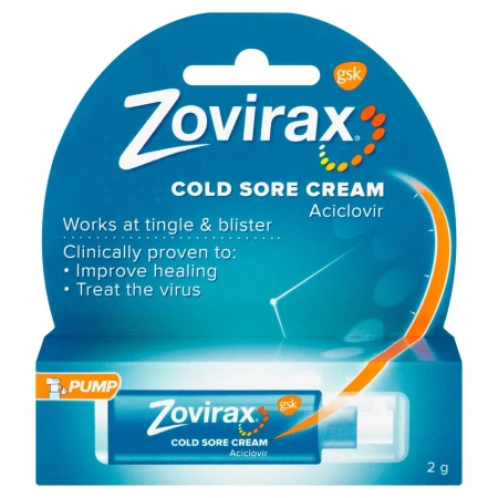 Zovirax Cold Sore Treatment Cream Contains Aciclovir Pump Dispenser 2g.jpg