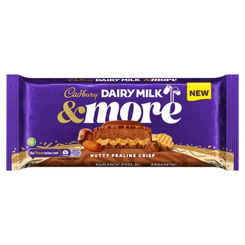 Przejdź do produktu Cadbury Dairy Milk & More Nutty Praline Crisp Chocolate 180g