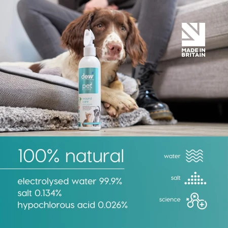 DEW Pet Wound Care Antiseptic &amp; Antifungal Spray for Itchy Dogs, Cats &amp; Animals All Types of Wounds 250ml 2.jpg