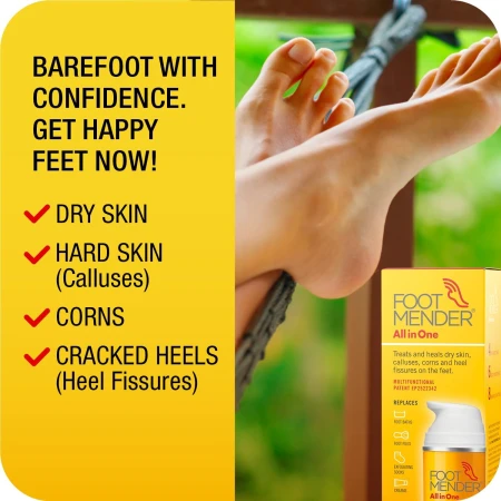 Footmender All in One Treats and Heals Dry Feet, Hard Skin (calluses), Corns and Cracked Heels (Heel fissures) Significant Effect After First Treatment 100ml 5.jpg