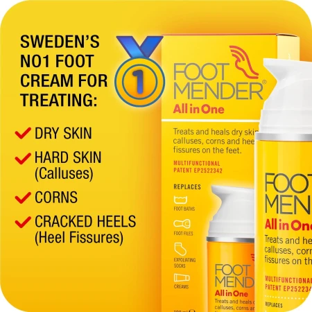 Footmender All in One Treats and Heals Dry Feet, Hard Skin (calluses), Corns and Cracked Heels (Heel fissures) Significant Effect After First Treatment 100ml 7.jpg