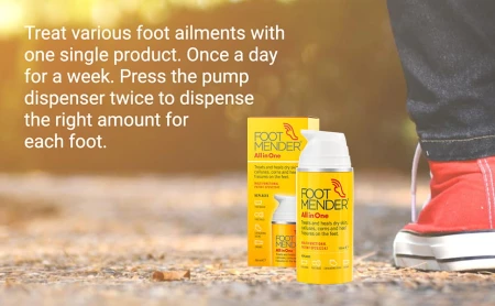 Footmender All in One Treats and Heals Dry Feet, Hard Skin (calluses), Corns and Cracked Heels (Heel fissures) Significant Effect After First Treatment 100ml 9.jpg