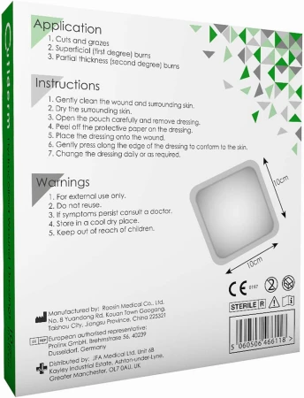 Cutiderm Sterile Hydrocolloid Adhesive Wound Dressing 10cm x 10cm For Cuts, Scratches, Superficial and Partial Thickness Burns, Pressure Sores, Venous Leg Ulcers - Pack of 10 3.jpg