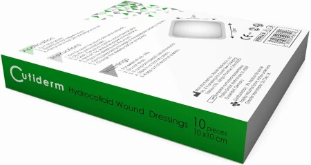 Cutiderm Sterile Hydrocolloid Adhesive Wound Dressing 10cm x 10cm For Cuts, Scratches, Superficial and Partial Thickness Burns, Pressure Sores, Venous Leg Ulcers - Pack of 10 4.jpg