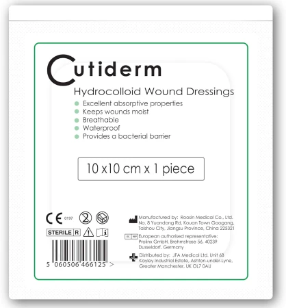 Cutiderm Sterile Hydrocolloid Adhesive Wound Dressing 10cm x 10cm For Cuts, Scratches, Superficial and Partial Thickness Burns, Pressure Sores, Venous Leg Ulcers - Pack of 10 5.jpg