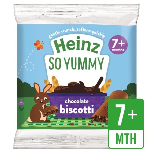 Przejdź do produktu Heinz So Yummy Chocolate Biscotti Baby Food Snacks 7+ Months 60g