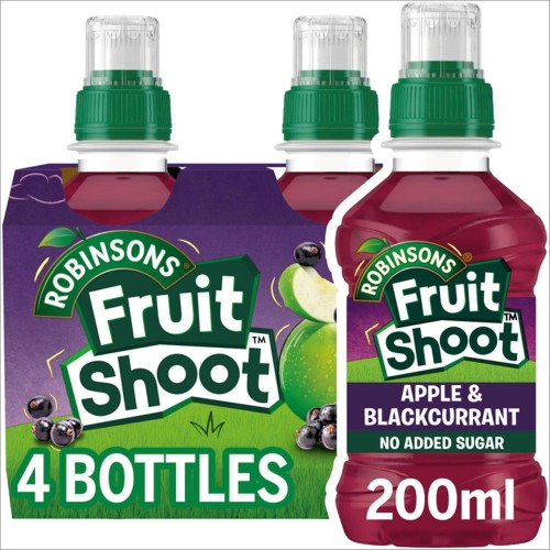 Przejdź do produktu Robinsons Fruit Shoot Apple & Blackcurrant No Added Sugar 4 x 200ml