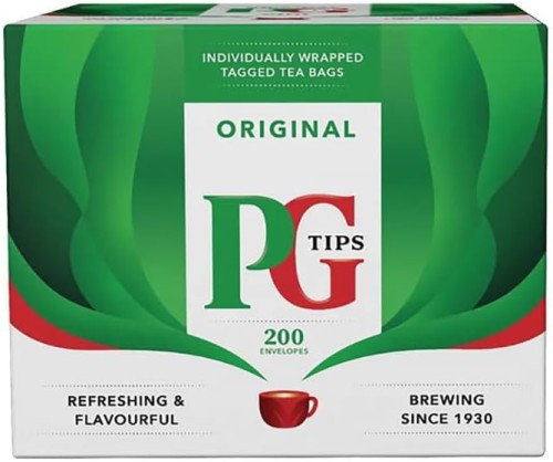 Przejdź do produktu PG Tips 200 Enveloped Tagged Tea Bags