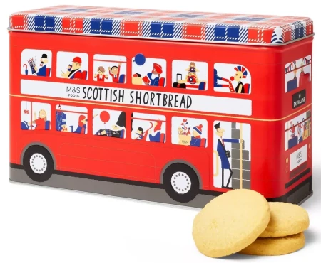 Marks &amp; Spencer Selection of Butter, Toffee &amp; Chocolate Shortbread Tin 500g 5.webp