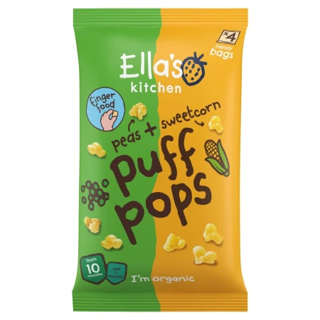 Ella's Kitchen Peas and Sweetcorn Puff Pops Multipack Baby Snack 10+ Months 4 x 9g 3.jpg
