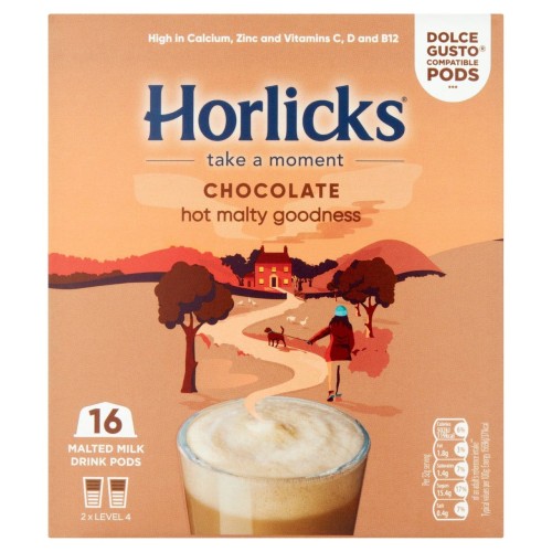 Przejdź do produktu Horlicks Chocolate Dolce Gusto Compatible Pods 8 per pack