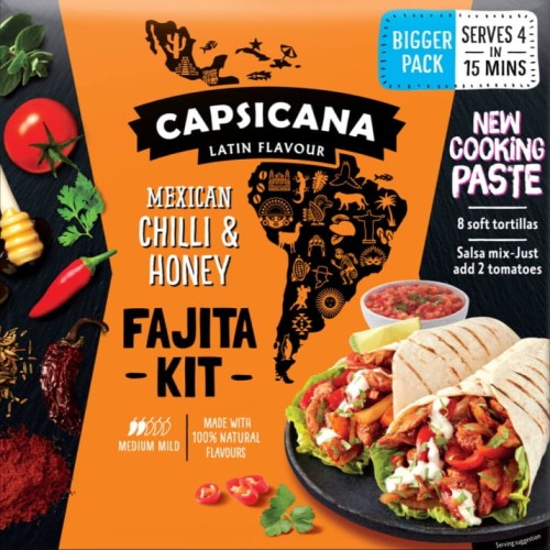 Przejdź do produktu Capsicana Mexican Chilli & Honey Fajita Kit Medium Mild 455g