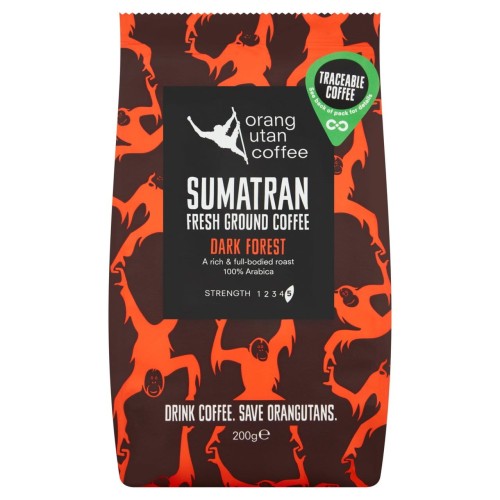Przejdź do produktu Orang Utan Sumatran Dark Forest Fresh Ground Coffee 200g
