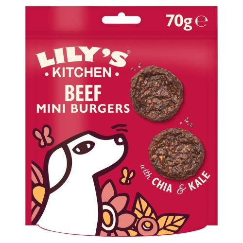 Przejdź do produktu Lily's Kitchen The Best Ever Beef Mini Burgers with Chia & Kale for Dogs 70g
