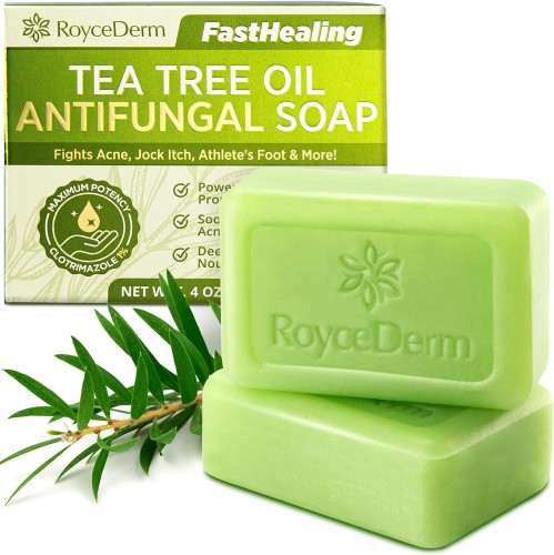Przejdź do produktu RoyceDerm Tea Tree Oil Antifungal Soap for Acne, Jock Itch, Athlete's Foot & More 1 x 110g