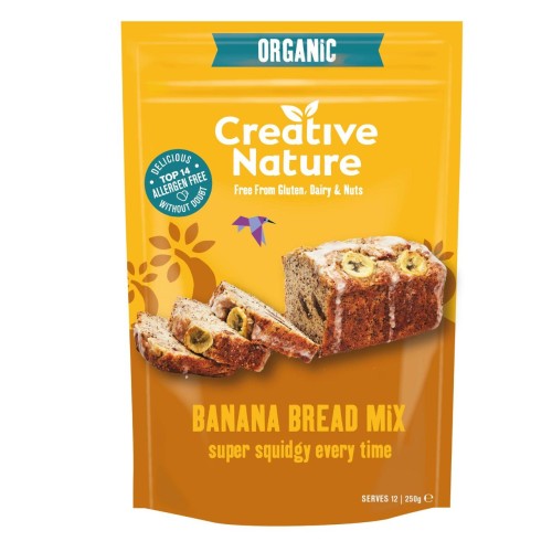 Przejdź do produktu Creative Nature Wholegrain Free from Gluten, Dairy, Nuts Banana Bread Mix 250g