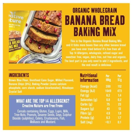 Creative Nature Organic Wholegrain Banana Bread Mix 250g 2.jpg