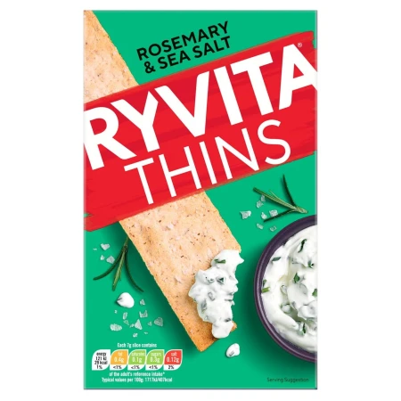 Ryvita Thins Rosemary &amp; Sea Salt Flatbread Crackers 125g.jpg