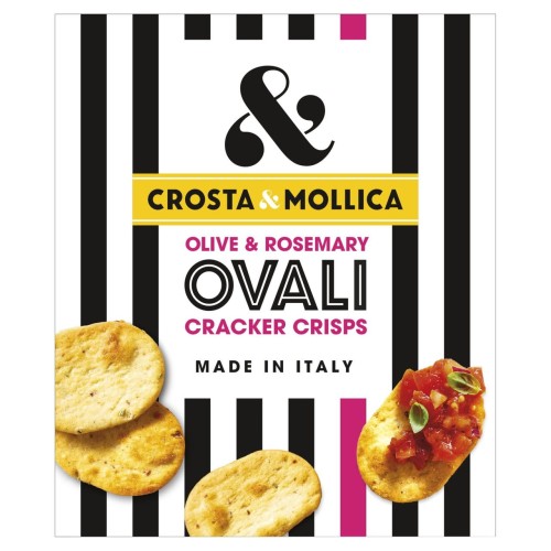 Przejdź do produktu Crosta & Mollica Olive & Rosemary Ovali Cracker Crisps 120g