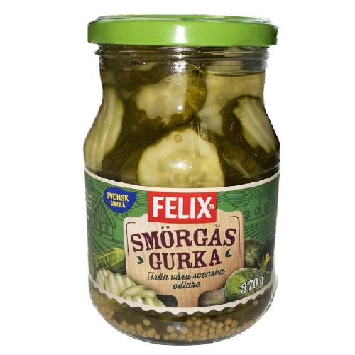 Przejdź do produktu Felix Smorgasgurka Sliced Pickled Gherkins 370g