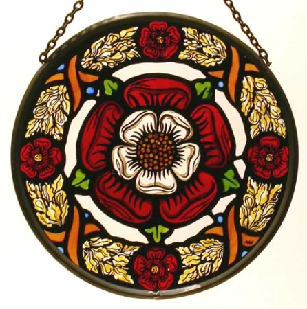 Stained Glass Tudor Rose and Chaplet Window Decoration.jpg