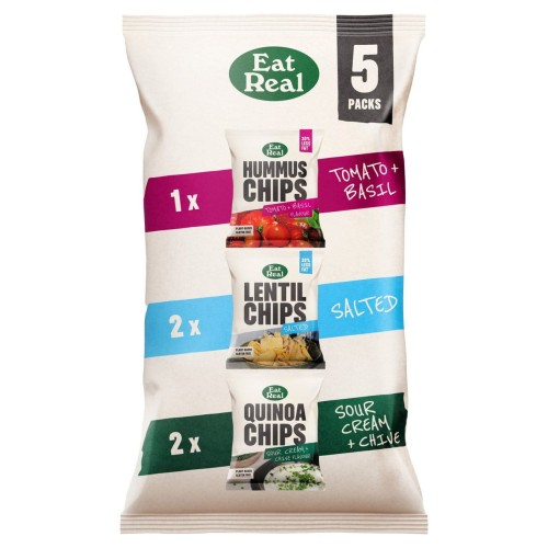 Przejdź do produktu Eat Real Chips Multipack  5 x 18g