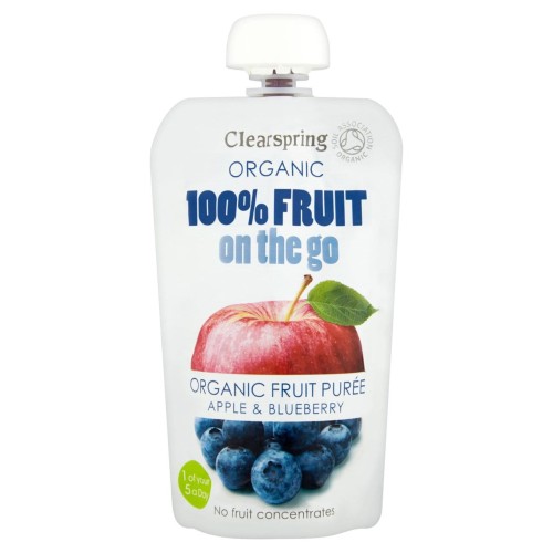 Przejdź do produktu Clearspring Organic Fruit Puree Apple & Blueberry 120g