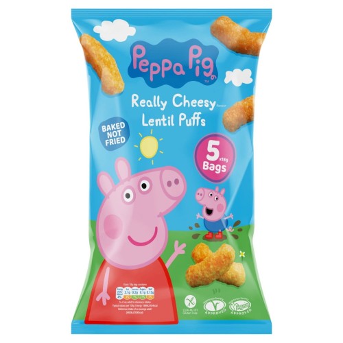 Przejdź do produktu Seabrook Peppa Pig Really Cheesy Lentil Puffs 5 x 18g
