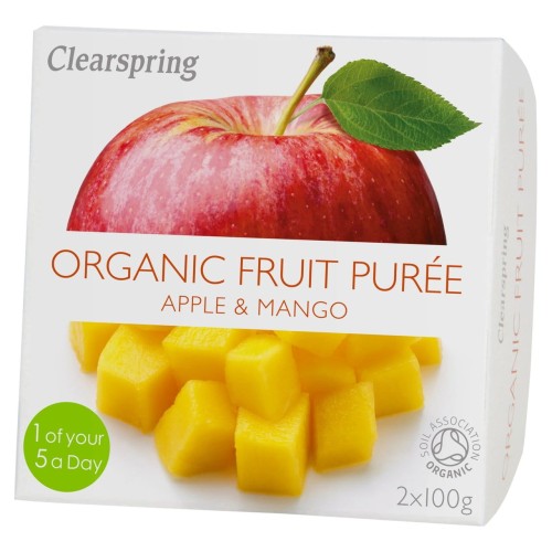 Przejdź do produktu Clearspring Organic Fruit Puree Apple & Mango 2 x 100g