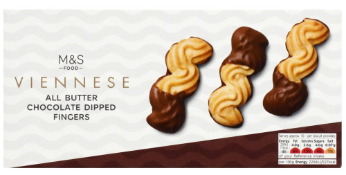 Przejdź do produktu Marks & Spencer Viennese All Butter  Chocolate Dipped Fingers 135g