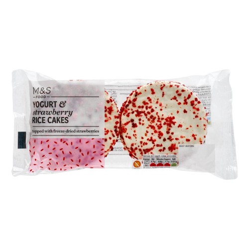 Przejdź do produktu Marks & Spencer Yogurt & Strawberry Wholegrain Rice Cakes 112g