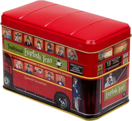 New English Teas London Bus Tea Tin with 25 English Breakfast Tea Bags.jpg