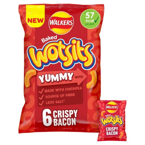 Przejdź do produktu Walkers Baked Wotsits Crispy Bacon Multipack 6 x 12g