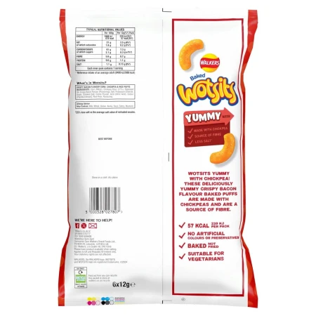 Walkers Wotsits Crispy Bacon Multipack Snacks Crisps 6 x 12g 2.jpg