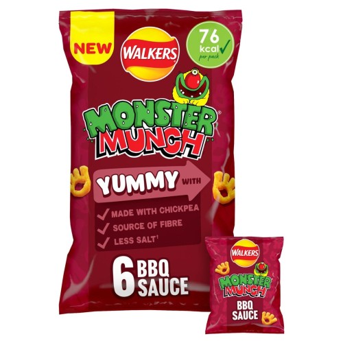 Przejdź do produktu Walkers Monster Munch Yummy BBQ Sauce 6 x 16g