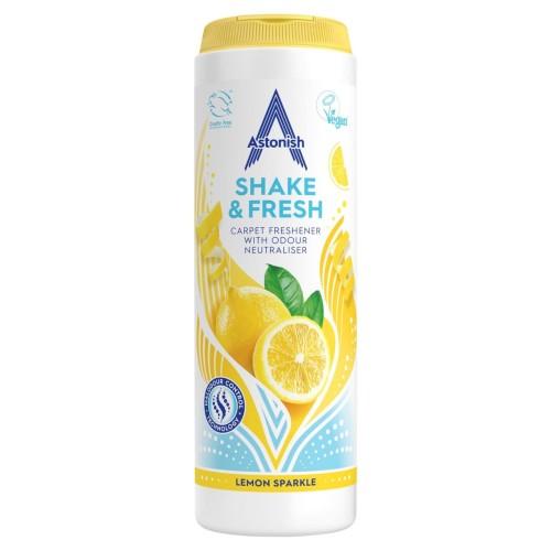 Przejdź do produktu Astonish Shake & Fresh Carpet Freshener with Odour Neutraliser Lemon Sparkle 350g