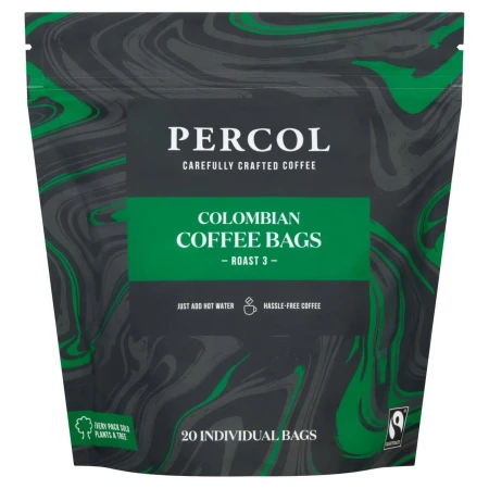 Percol Colombian Fairtrade Coffee Bags 20 Pack 160g.jpg