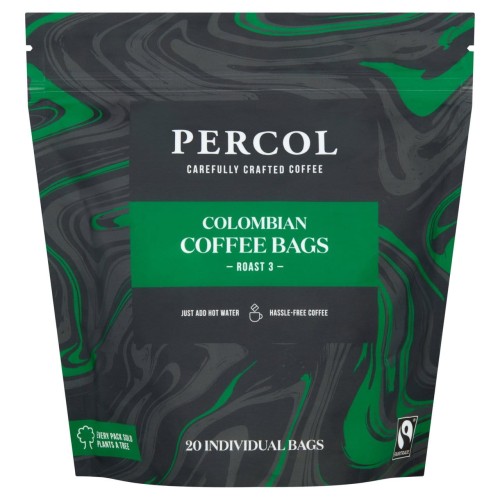Przejdź do produktu Percol Colombian Fairtrade Coffee Bags 20 Individual Bags
