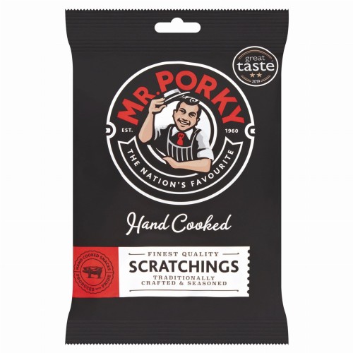 Przejdź do produktu Mr Porky Hand Cooked Finest Quality Pork Scratchings 65g