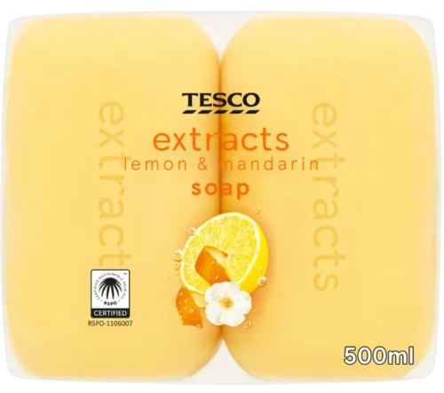Przejdź do produktu Tesco Extracts Lemon & Mandarin Soap 4 x 125g
