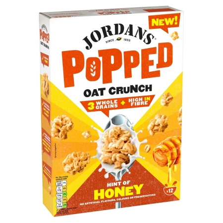 Jordans Popped Oat Crunch Hint of Honey Breakfast Cereal 425g 2.jpg