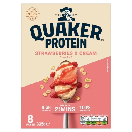Quaker Oat So Simple Protein Strawberries &amp; Cream Porridge 8 Sachets 2.jpg